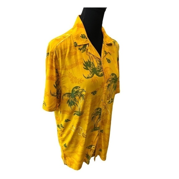 Hawaiian Palm Tree Hula Girl Short Sleeve Shirt Small - Picture 4 of 12